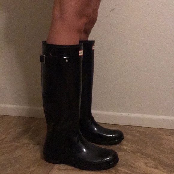 Hunter Glossy Tall Rain Boots - Picture 5 of 5